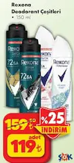 REXONA DEODORANT ÇEŞİTLERİ 150 ML